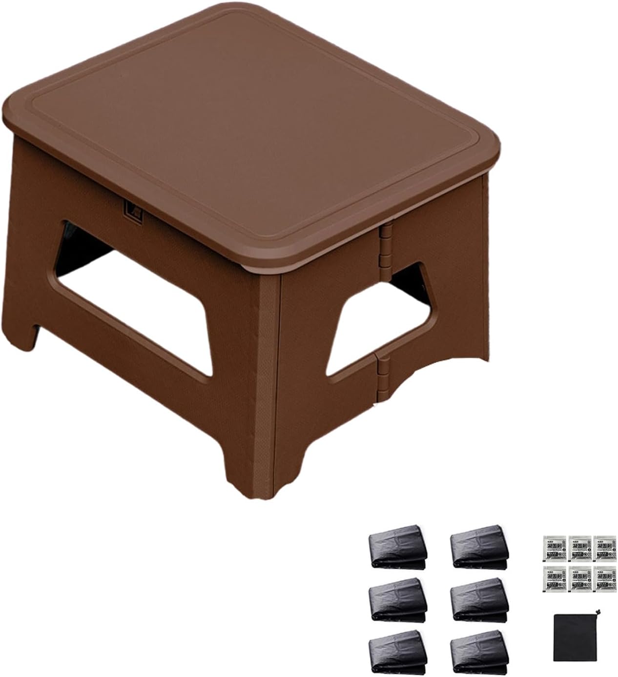 Emergencies Toilet for Camping Travel Inodorous Foldable Compacts Light Weight Heavy Duties Capacity with Absorbent Bag Portable Toilet