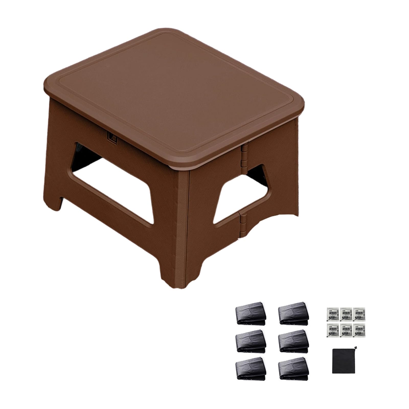 Inodoro portátil al aire libre para adultos, plegable, diseño compacto con bolsas de eliminación selladas, orinal portátil para uso de camping de alta capacidad para adultos