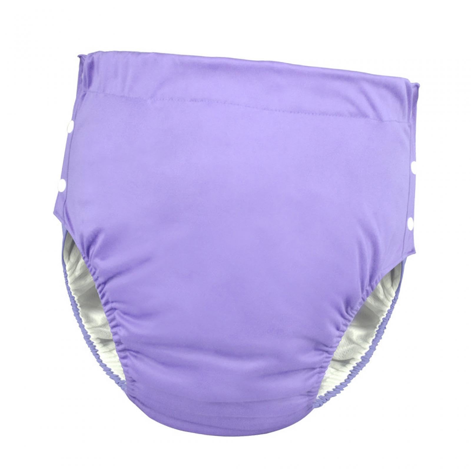 Couche Adulte, Couche-Culotte En Tissu Lavable pour Adulte, Couche Adulte Femme, Housse de Protection, Séchage Rapide, Robuste, Couche Réglable Respirante Réutilisable pour Les Personnes âgées, violet