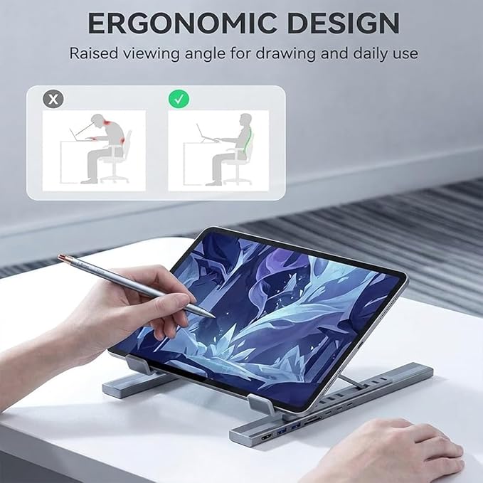 Base Docking Station USB C 8 en 1 para Laptop, 100W PD, 4K HDMI miniatura 6