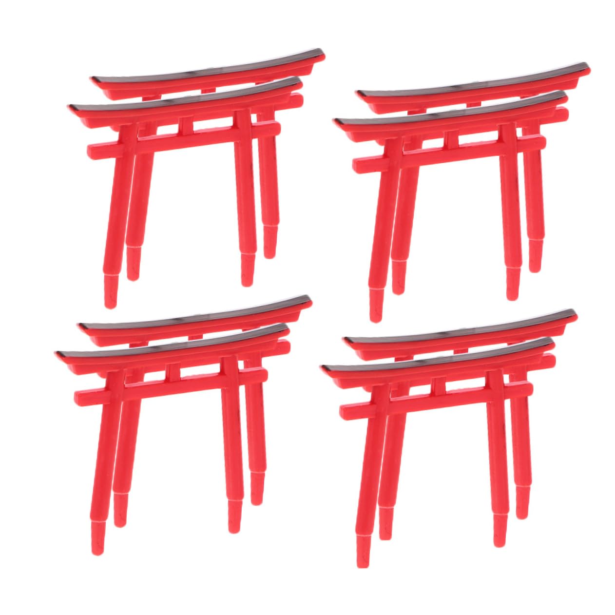 TOYANDONA 4 Set Tori Aquarium Guarnitura Proiettire Ornamenti Arredamento Del Pesce Statua Per Esterno Puntello Del Paesaggio Dell'acquario Ornamento Da Giardino Pvc 8 Pezzi * 4