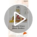 Image of Vasukie Glass Water Bottles, Glass Fridge Water Bottle with Steel Cap, Wide mouth Leak proof & detox water bottle glass, water bottle for fridge, fridge bottle 750 ML (2 BOTTLE)