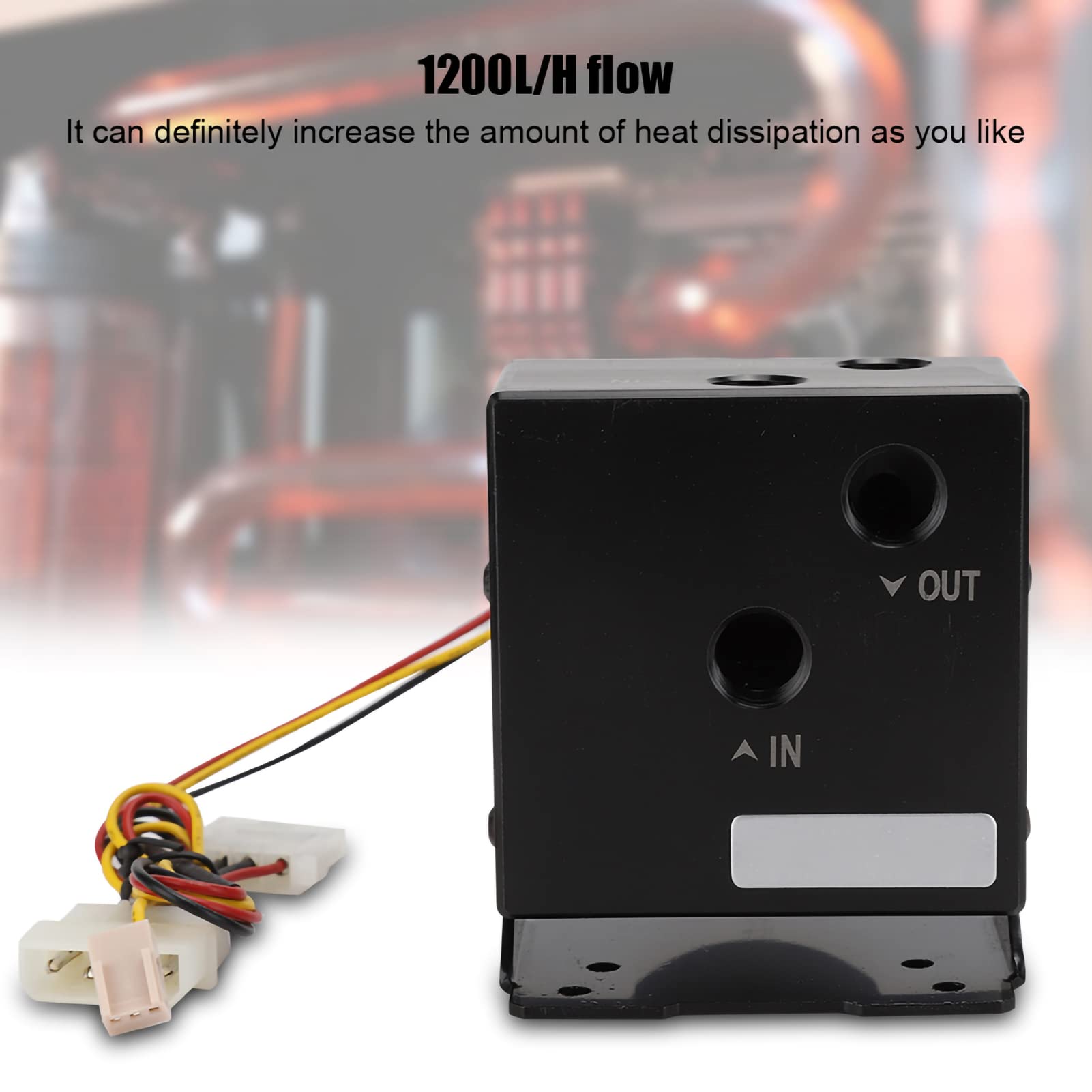 Chłodnica Komputerowa Pompa Wodna Wydajna Zintegrowana Pompa Chłodząca wodą Przepływ 1200 L/h do Chłodzenia Komputera PC Materiał ABS