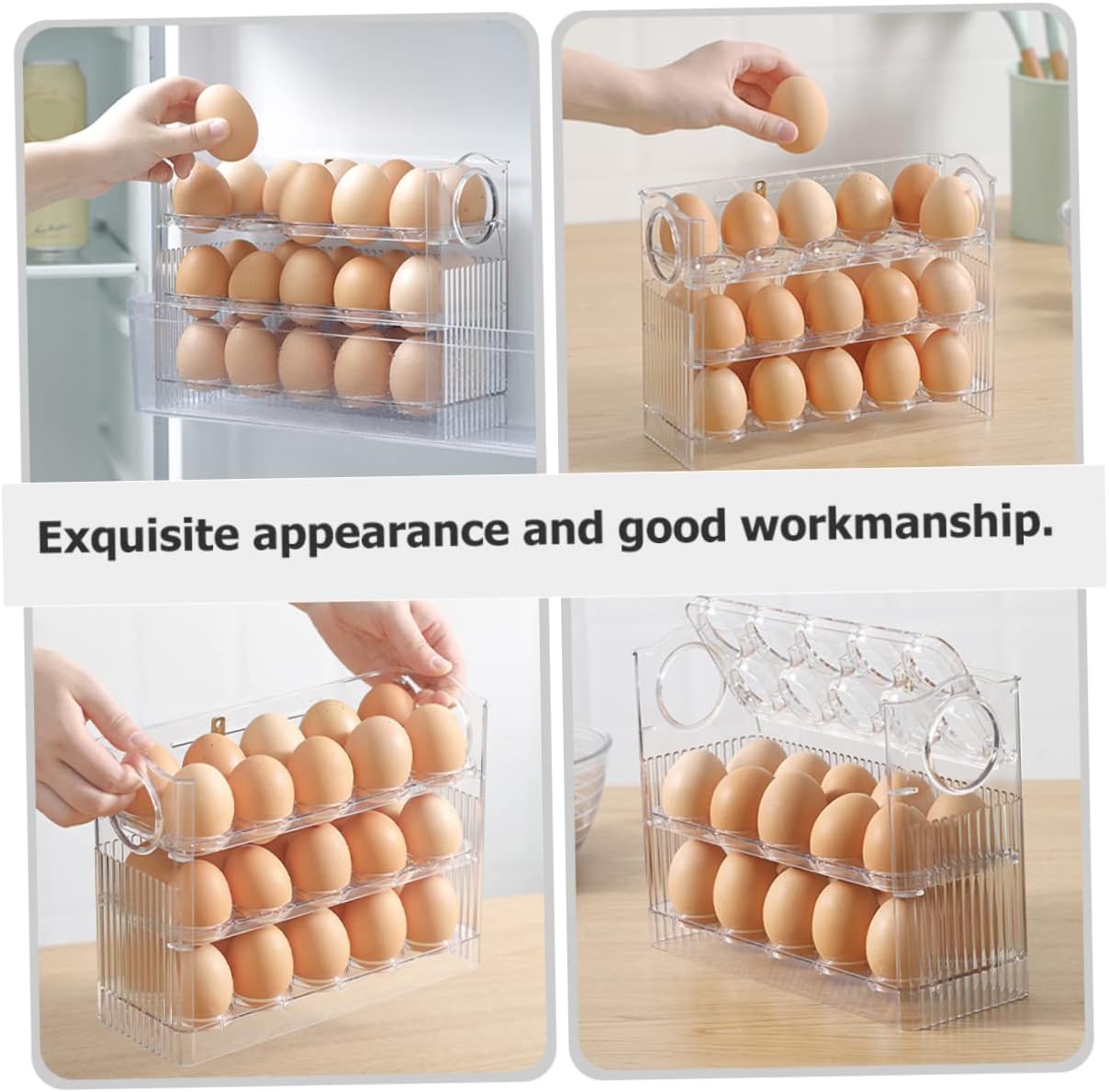 Storage Container for Refrigerator Multi Organizer Capacity Transparent Design for Efficient Kitchen Use and Safe from Damage