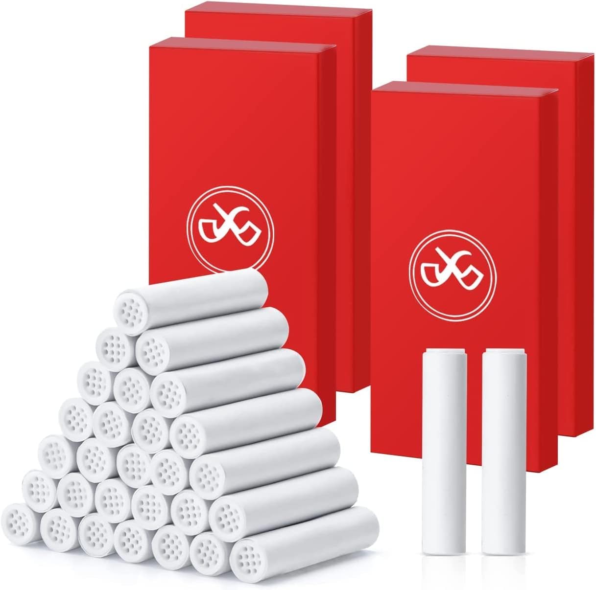 Joyoldelf Pipe Filters 9mm for Smoking Pipe, 100 PCS Filters Smoking, 9mm Carbon Pipe Filters(10