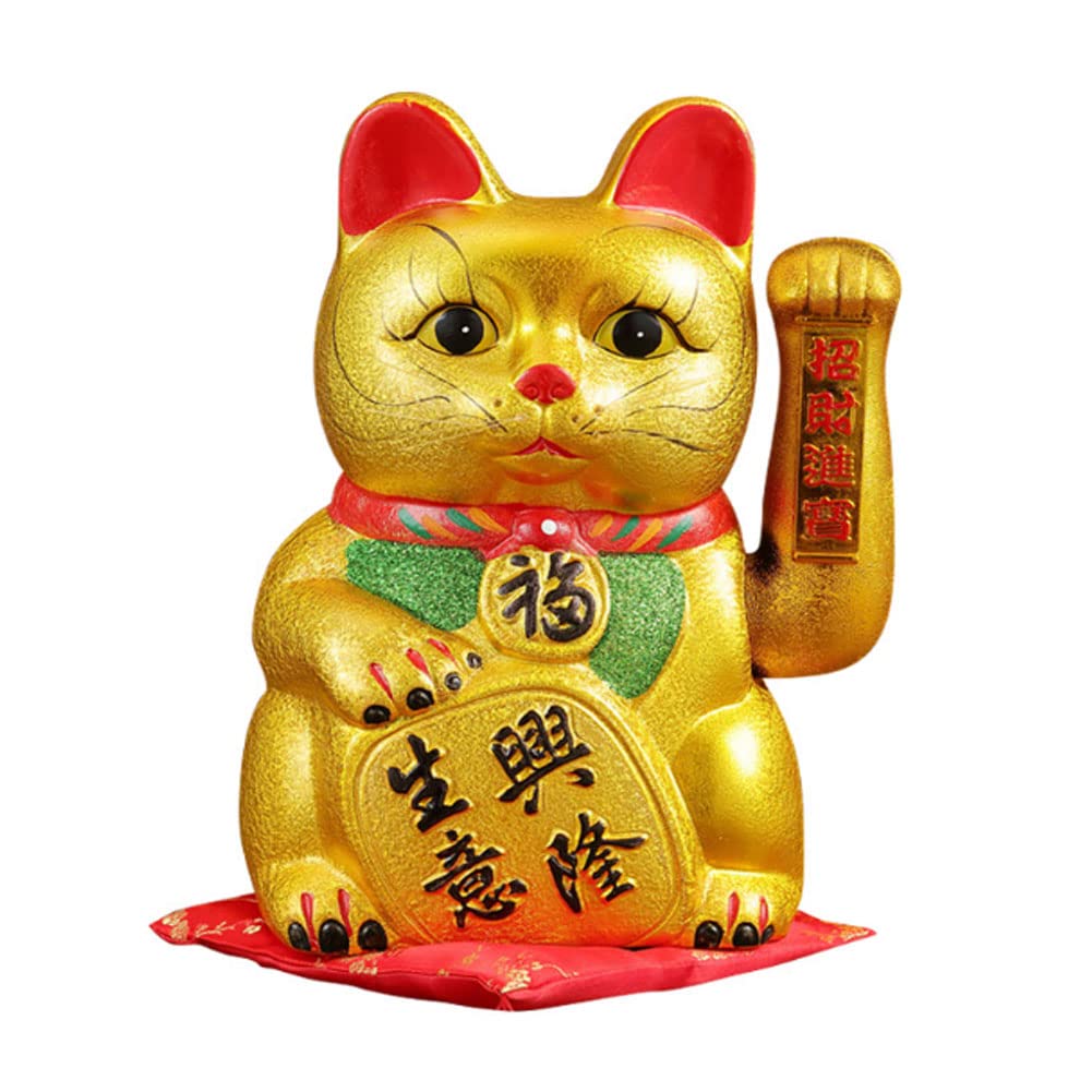 13 "Lucky Waving Cat,Giapponese Porcellana Lucky Cat,Nuovo Store Arredamento per la casa Openingornamenti Agitazione Mani Ceramica Elettrico Lucky Cat 014
