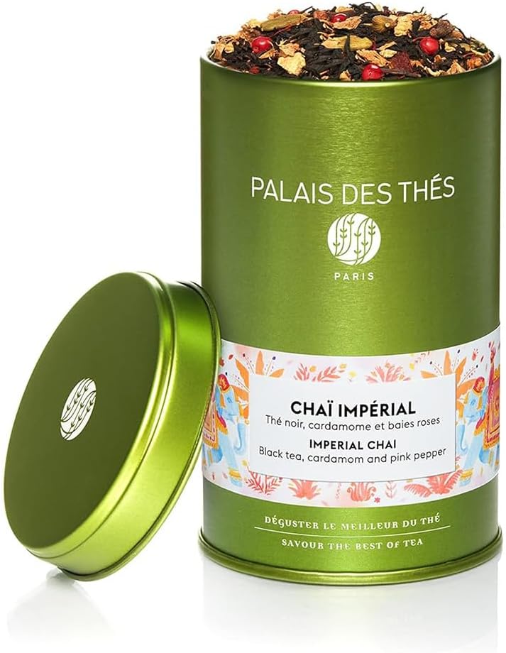 Palais des ThésImperial Chai - Black Tea, Cardamom & Pink Pepper - 3.5oz Loose Leaf Metal Gift Tin