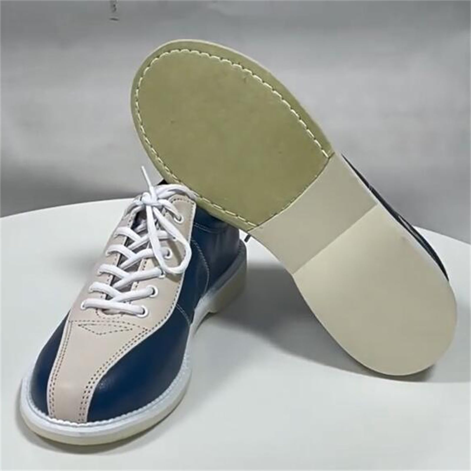 JiuQing Chaussures De Bowling pour Hommes Chaussures D'entraînement en Salle pour Débutants Semelles Coulissantes Basses Confortables