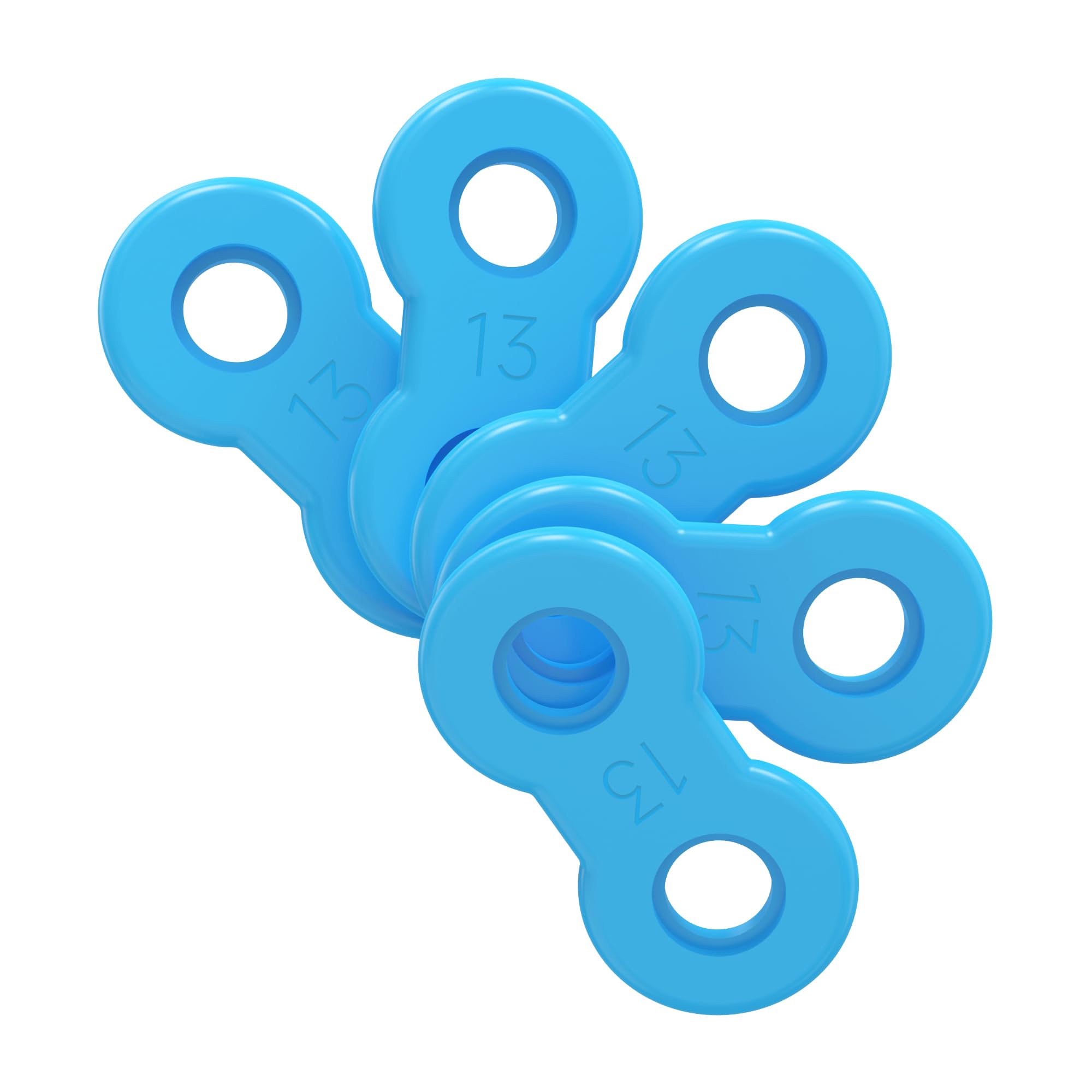 20PCS Replacement Elastic Straps for Meyson EMA Application (Blue, 13 mm)