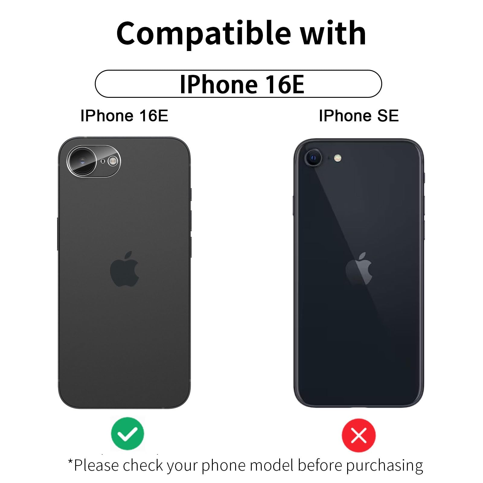 NEWZEROL Camerabeschermer Voor IPhone 16E – 2 Stuks, 9H Gehard Glas, Krasbestendig, Zwart