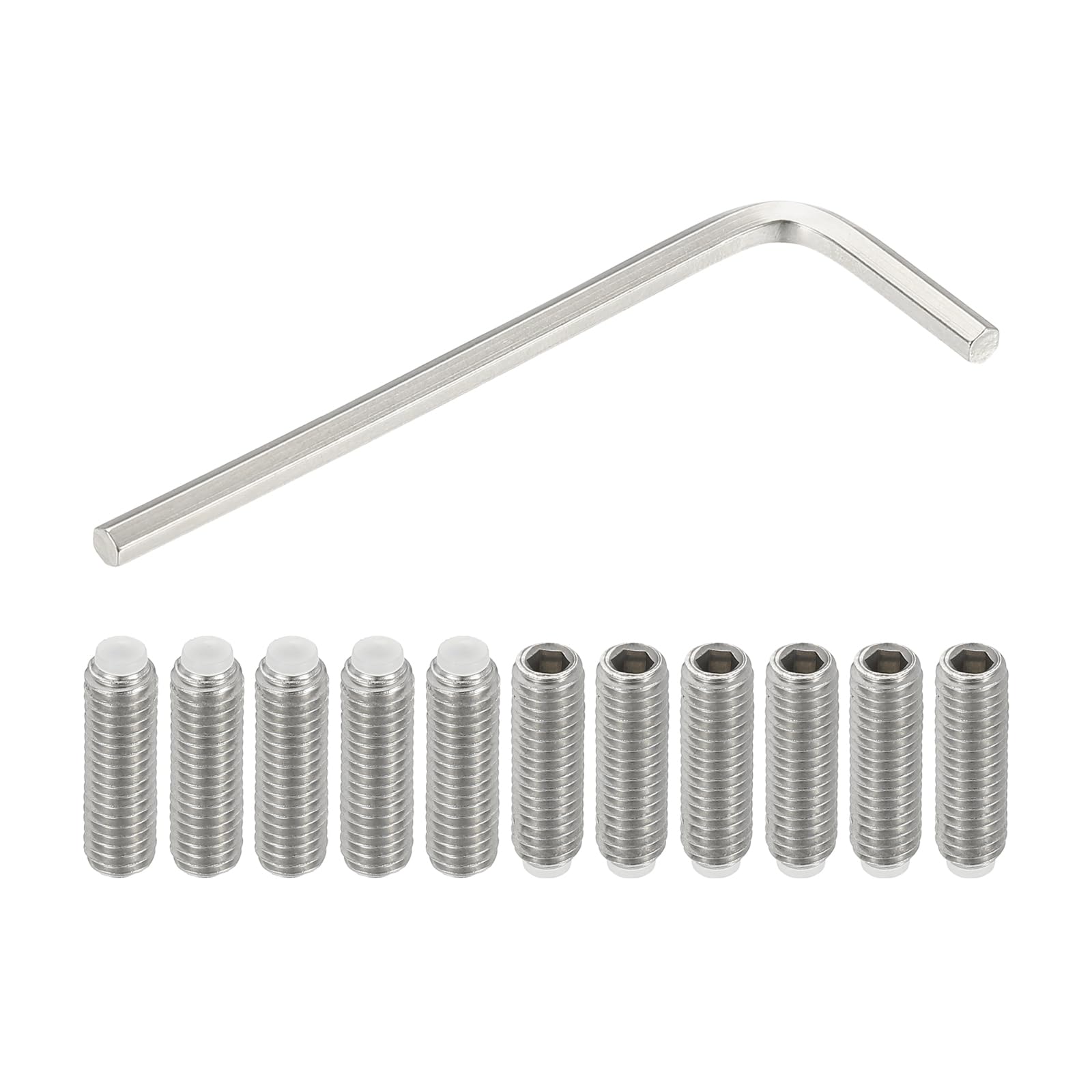 PATIKIL M6x20mm NyLon Tip Grub Screw