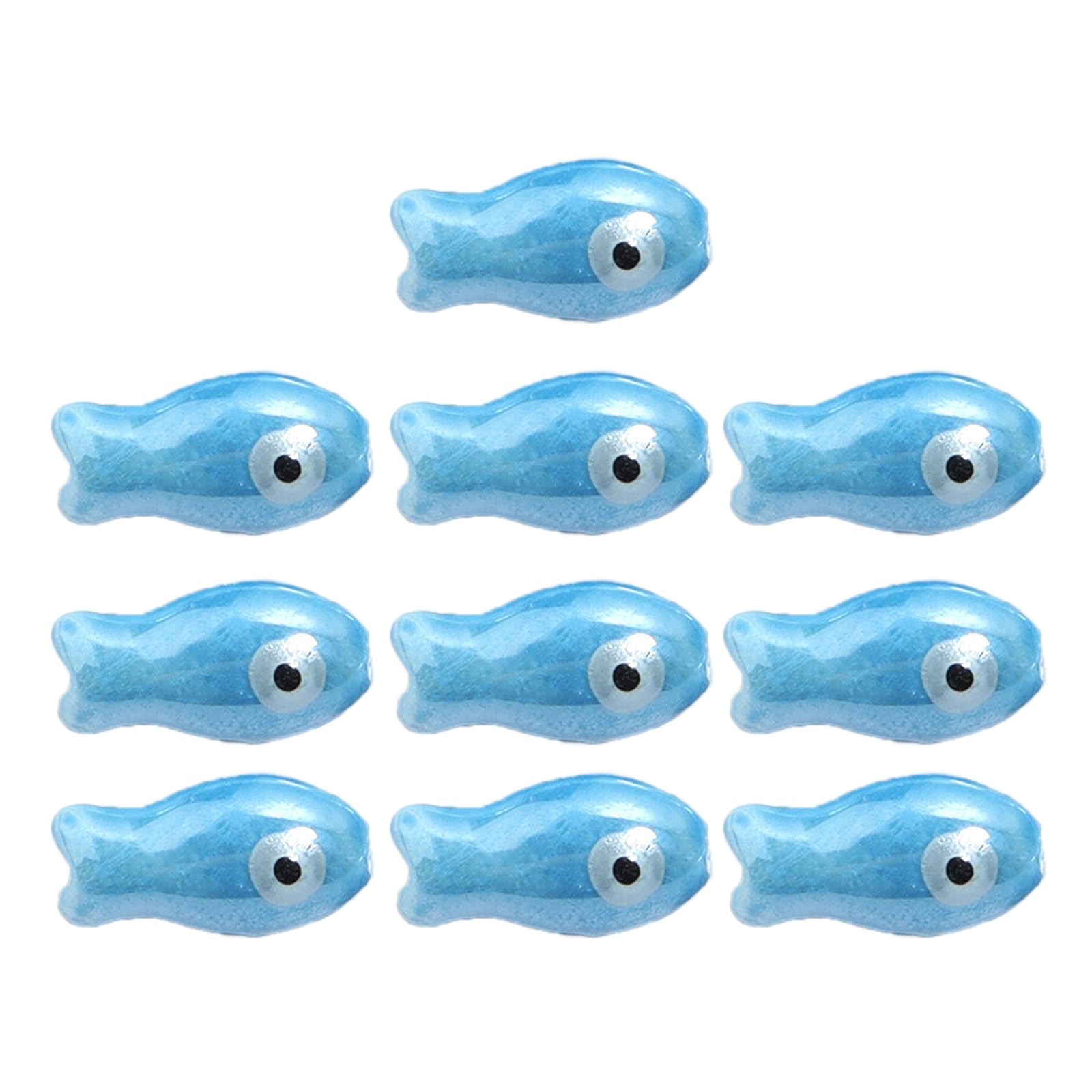 ZBIianxer Of 10 Colorful Retro Ceramic Fish Beads Spacer Charm for Necklace Bracelets Jewelry Crafting Accessories Colorful Ceramic Fish Beads