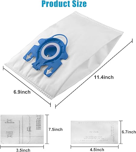 Miniatura 5 de Paquete de 12 bolsas 3D GN para aspiradora Miele compatibles con C2, bolsas de polvo Airclean compatibles con Miele GN Vacuum Complete C2 C3 Classic