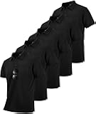 5 Pack Mens Pocket Polo Shirts Short Sleeve Multipack Golf Shirt for Men Moisture Wicking Casual Athletic Work T-Shirts