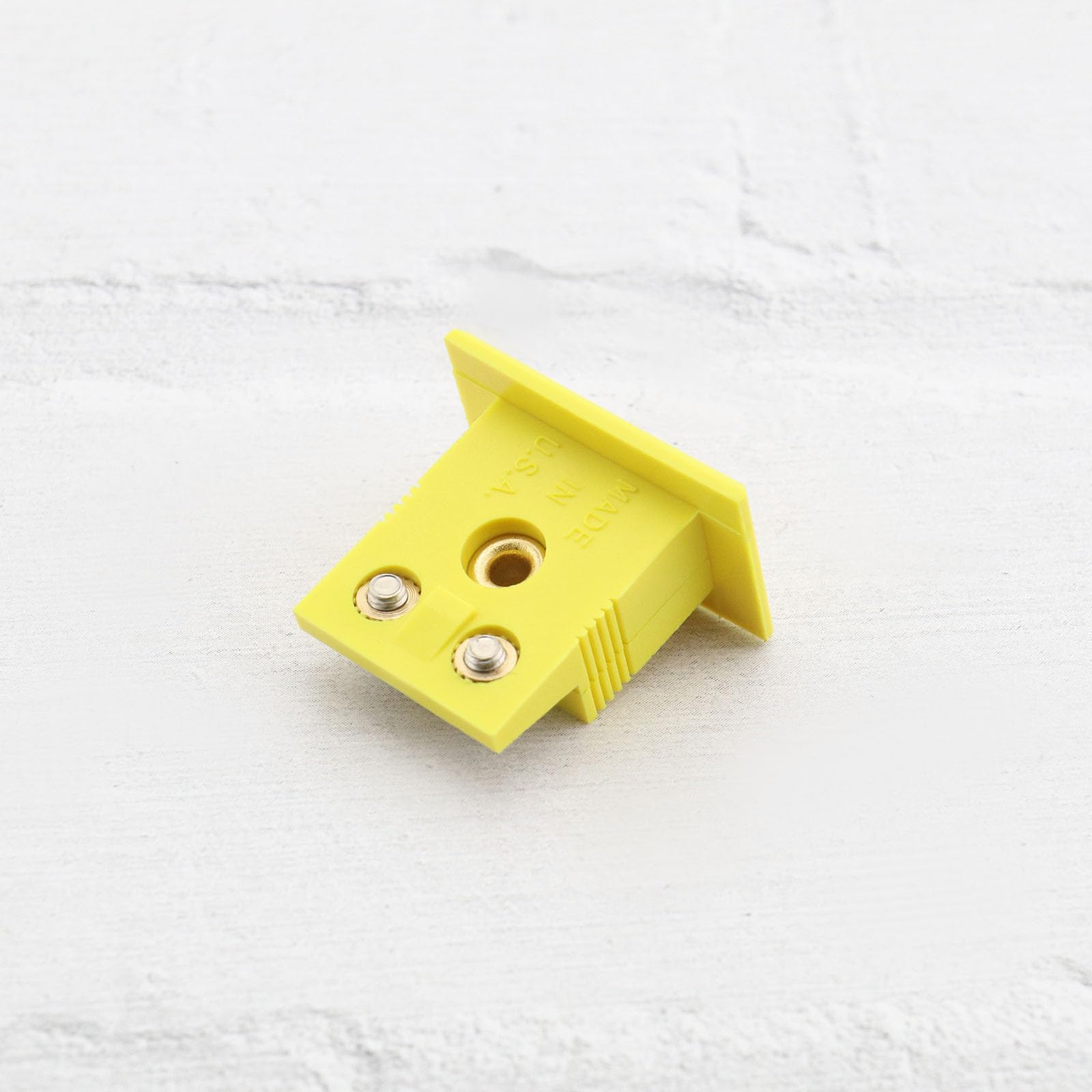 OTOTEC 4 Juegos de Conectores de Cable de Termopar Tipo K con Panel Minienchufe Amarillo con Instalación de Panel MPJ-KF de 21mm X 24mm X 14mm