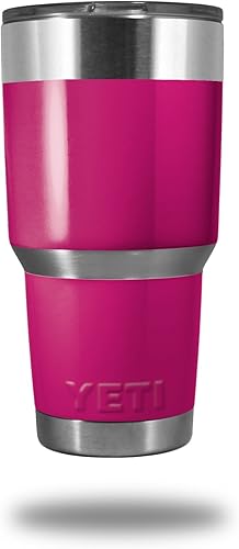 Miniatura 4 de Skin Decal Wrap for Yeti Tumbler Rambler 30 oz Solids Collection Red Dark (TUMBLER NOT INCLUDED)