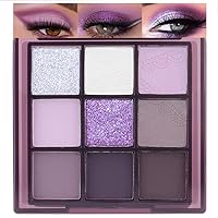 Vista 14 de SUAKE Paleta de sombras de ojos rosa nude, mate y brillante, alta pigmentación, 12 colores marrón y morado para maquillaje de ojos, paleta de 01#