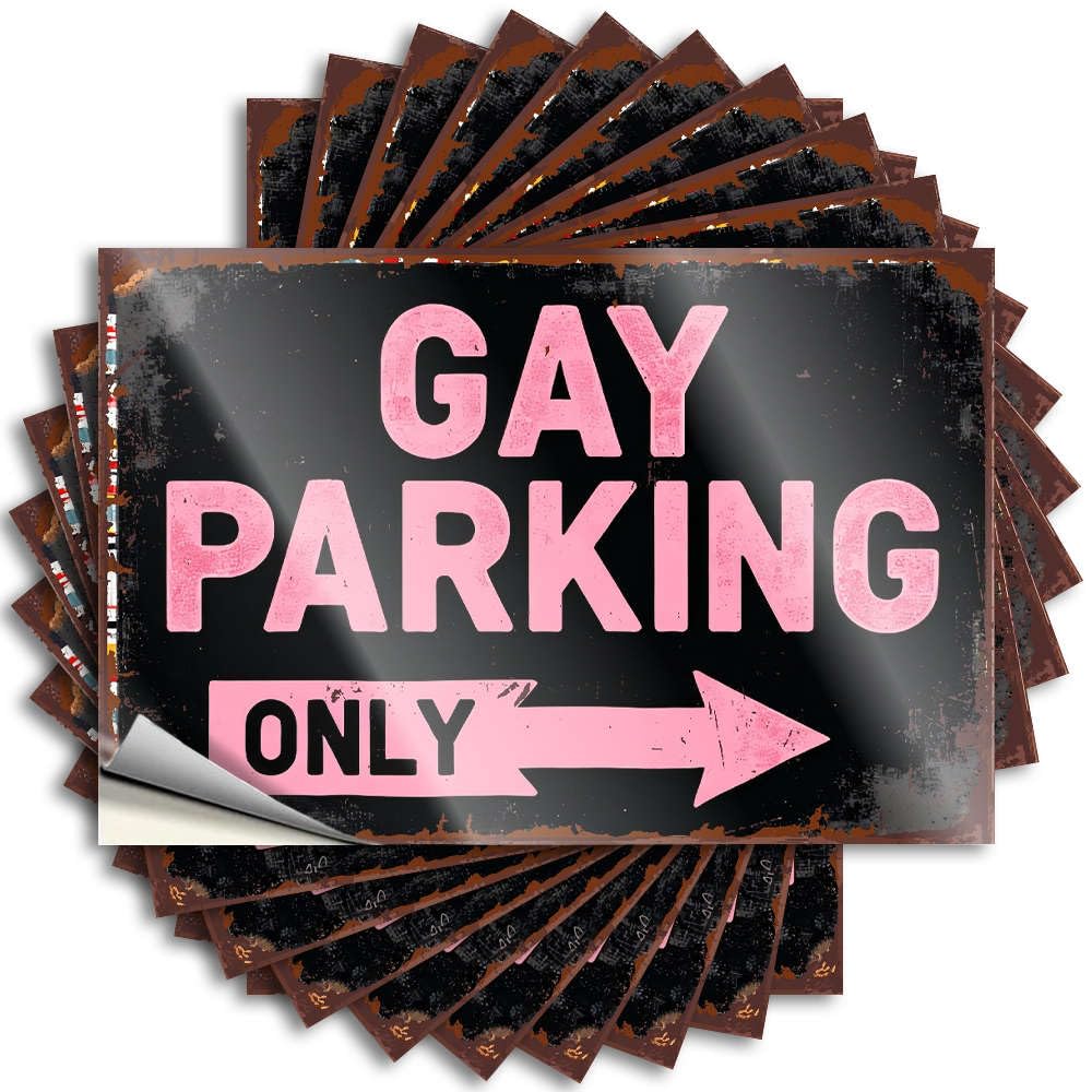 Tall, Tattoos Window Gay Parking Only. | Man Outside Fall Decor(8X12CM)