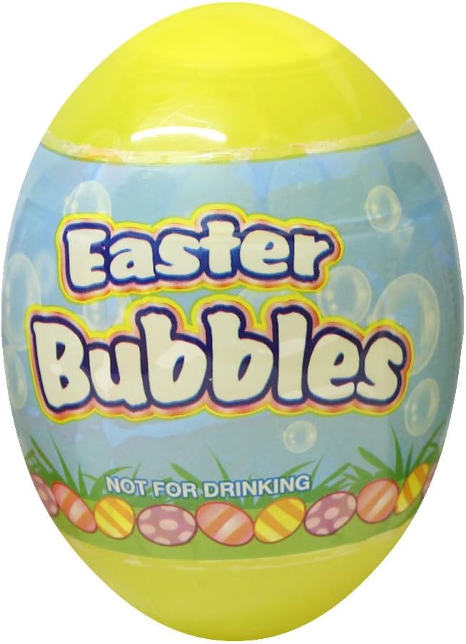 Large Easter Egg Bubbles with Wand - Perfect for Egg Hunt - Party Favors - Easter Gift