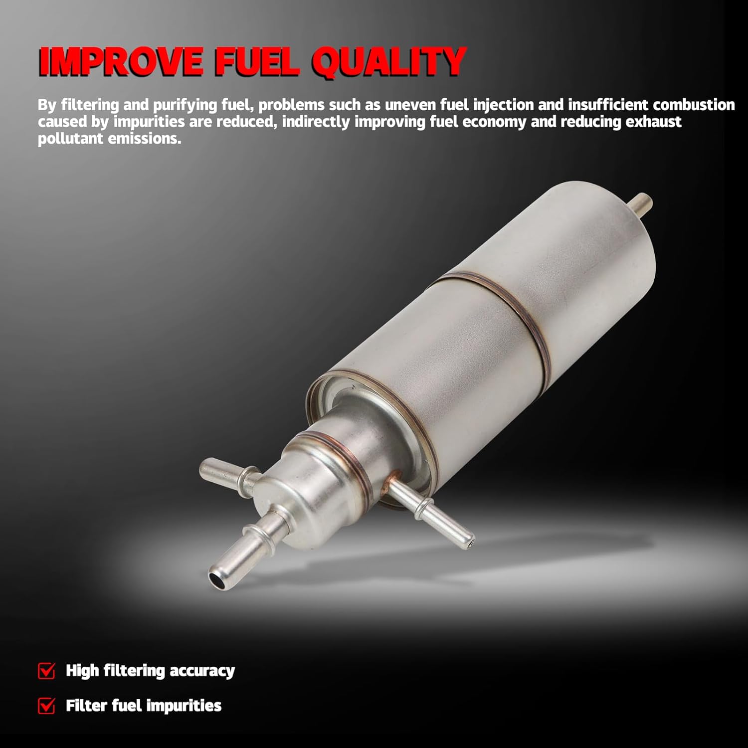 1634770801 Fuel Filter Compatible with Mercedes Benz ML320 ML350 ML500 3.7L W163 2002-2005 Replace# 1634770401 FT5266 PH5566A 715400901 H231WK MX02477102 46668