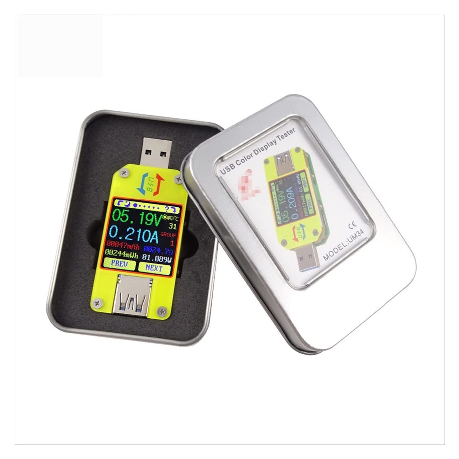 Urządzenie pomiarowe tester USB Rd um34 um34c. dla Aplikacja USB 3.0. Rodzaj -CDC Napięcie AMMETER VOLTMETER Miernik Aktualny miernik naładowania baterii Tester oporności na kabel(UM34C and HD35)