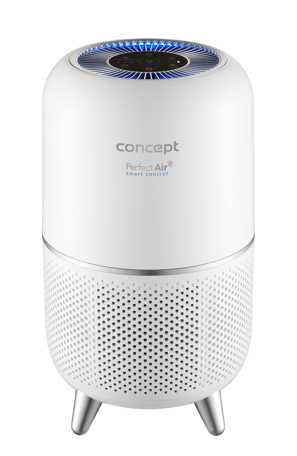 Concept Perfect Air Smart CA1020 oczyszczacz powietrza HEPA z trzema poziomami filtra powietrza, cyrkulacja powietrza: 150 m³/h, do pomieszczeń do 20 m², czujnik cząstek kurzu