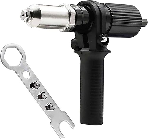 Adaptador de pistola de remache con mango de plástico extraíble, cabezal de pistola de remache eléctrico, accesorios de herramienta de remachado