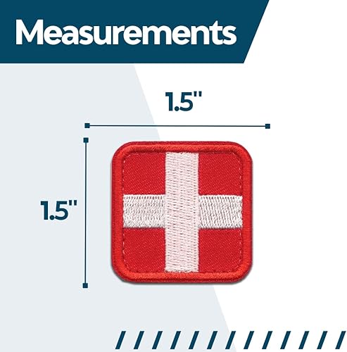 Miniatura 5 de Parches tácticos de gancho y bucle (cruz médica)