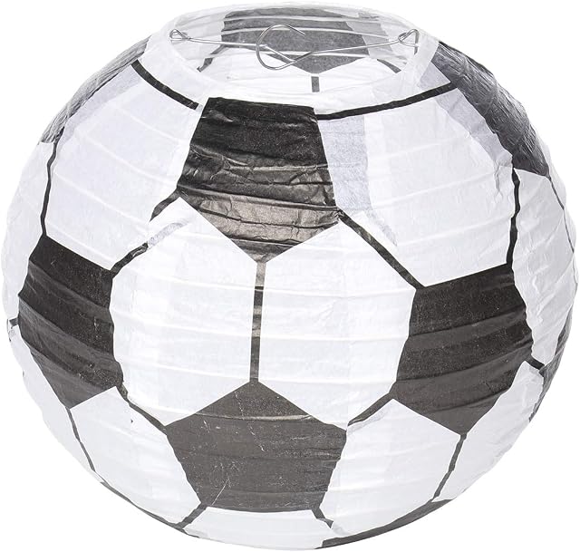 Mobestech 10Inch Kids Paper Lantern Hanging Lantern Football Night Light LED Light Decor for Party Cosplay Home Garden