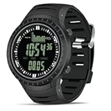 CakCity Mens Digital Watch Waterproof Military Sports Tactical Fishing Wrist Watches for Men with Weather Altimeter Barometer Thermometer, Black