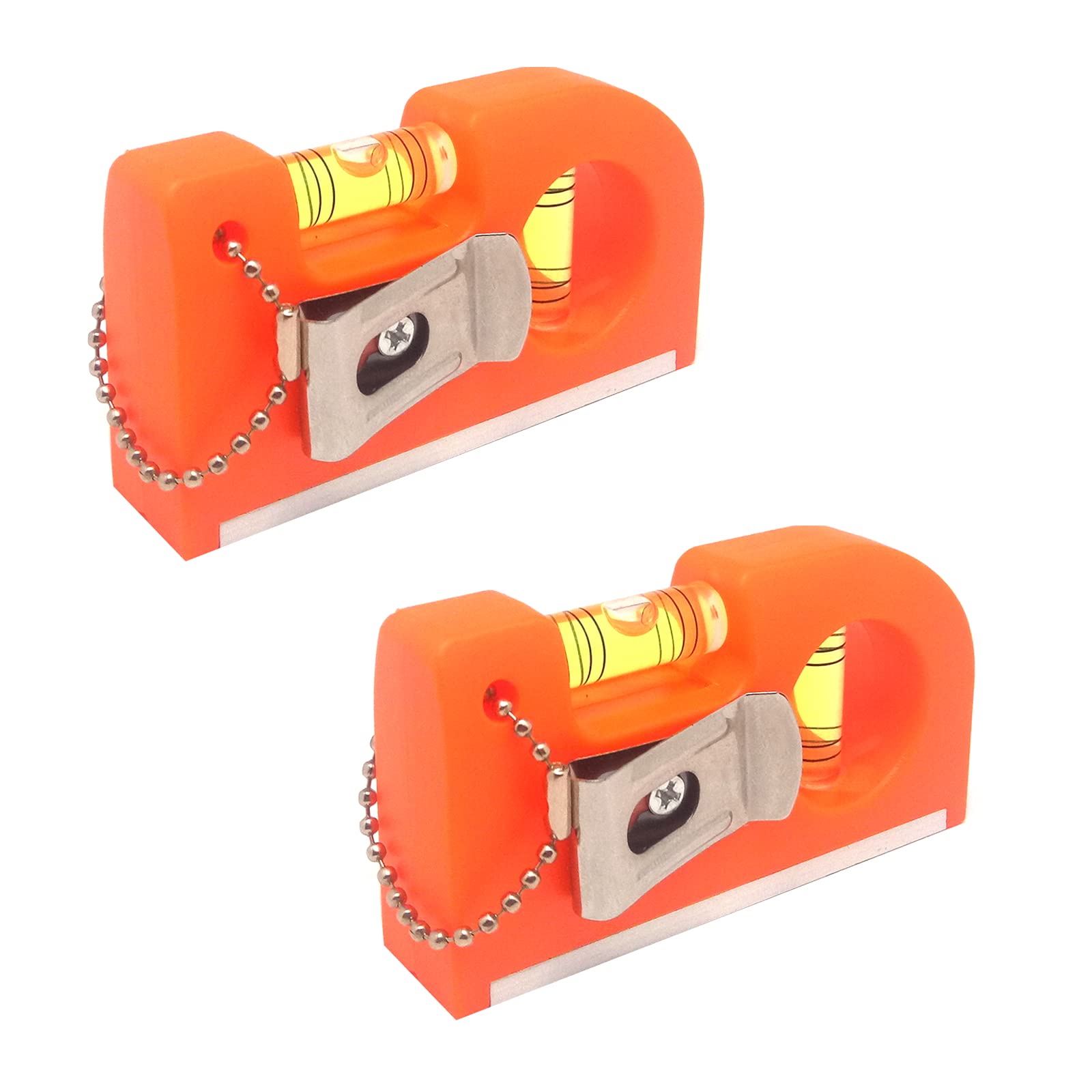 2pcs Plastic Mini Magnetic Small Pocket Level Tool,with Two Bubble Spirit Leveler,for Bricklaying Plumbing Guttering Tiling Building Trades Engineering Surveying Equipment
