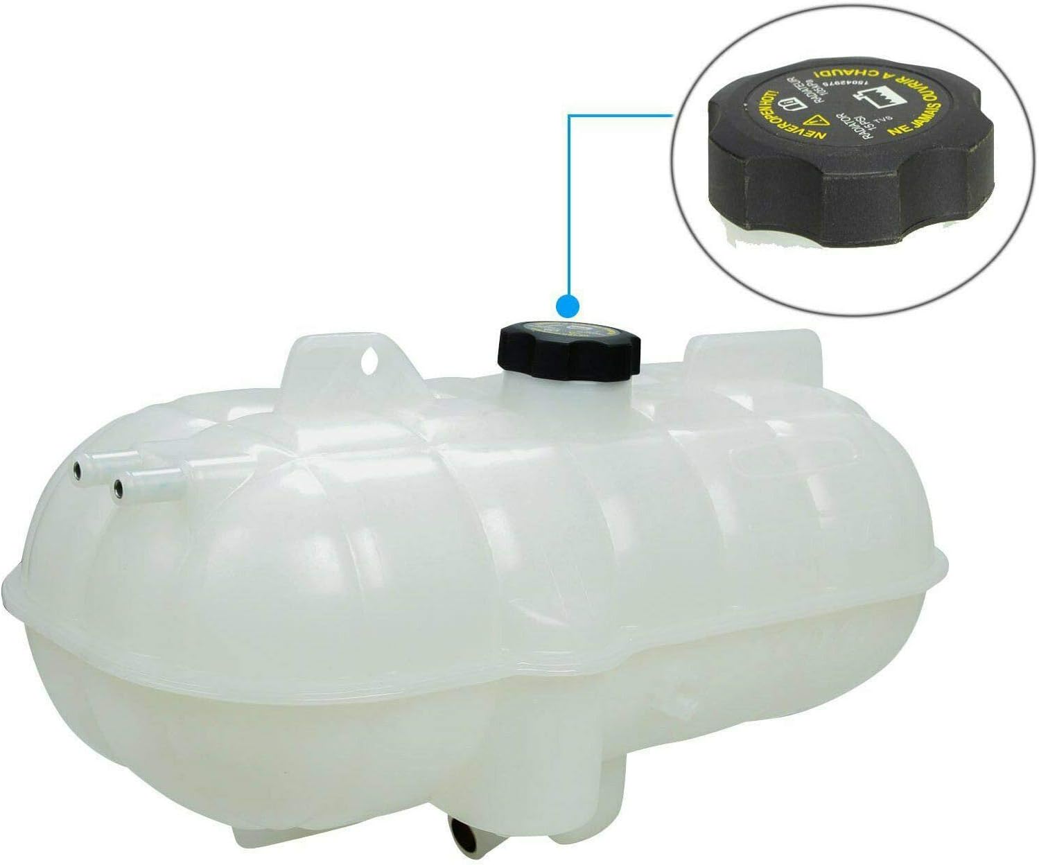 Front Coolant Reservoir Bottle Tank With Cap Compatible with 2004-2009 Freightliner Century Columbia 603-5201