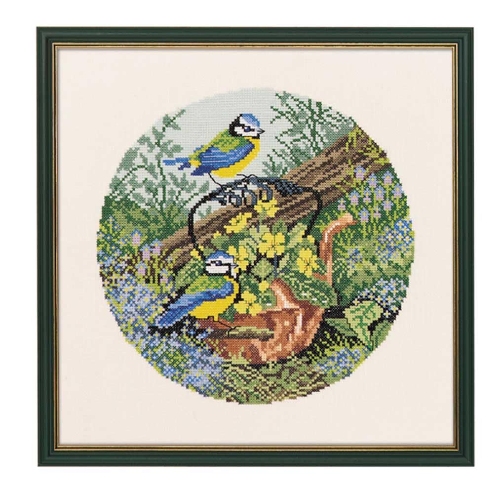 MARUSSIA Eva zestaw do haftu krzy?ykowego z ró?ami, trykot?, 30 x 30 cm