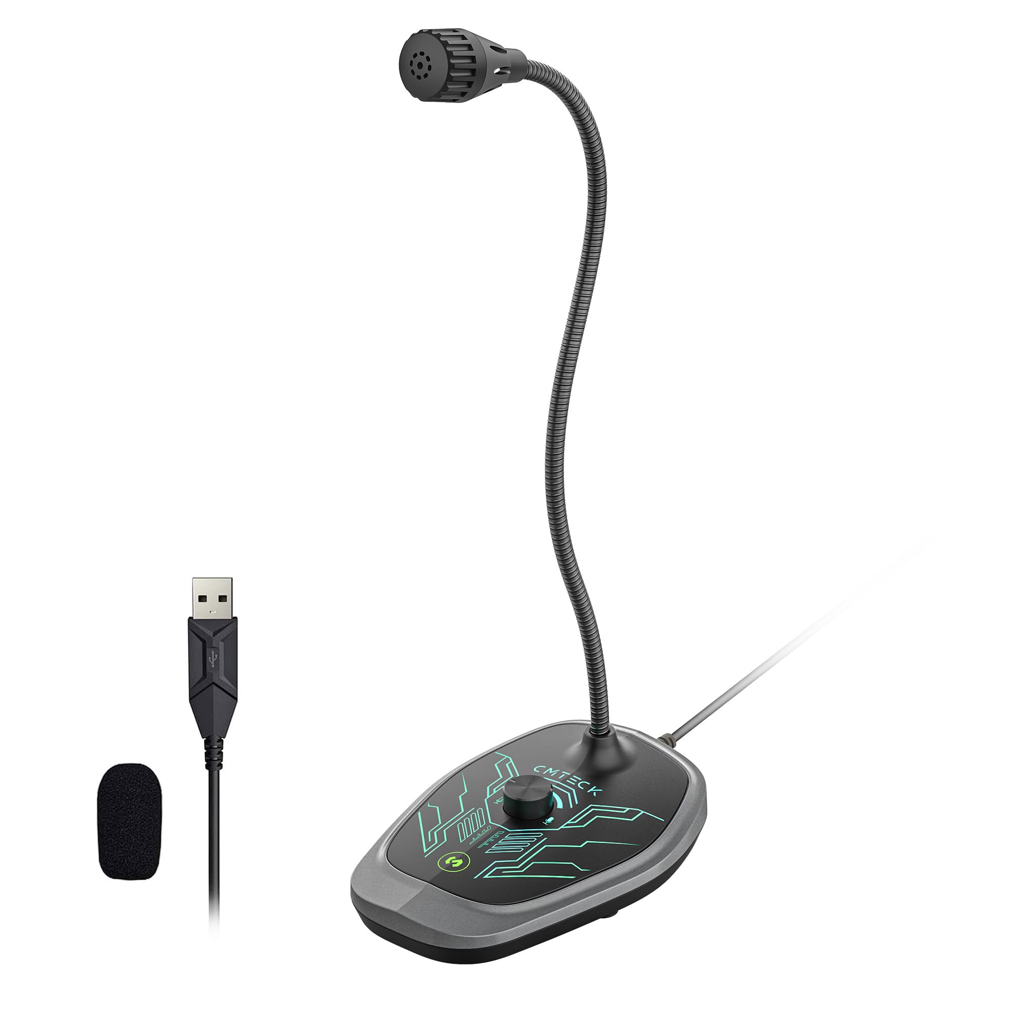 CMTECK USB Computer Microphone, Noise-Cancelling Recording Desktop Mic for PC/Laptop for Online Chatting, Home Studio, Podcasting, Gaming, Skype, YouTube with Mute Function(Windows/Mac)-image-44
