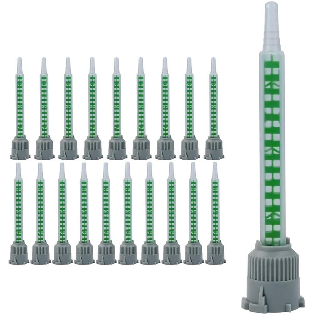 Ehwisbe Epoxy Mixing Nozzles(20 Pcs) Adhesive Tips For Resin 50 Ml 1:1& 2:1 Ratio