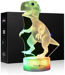 Night Lights for Kids Dinosaur Lamp 3D Kids Night Light 7 Colors Change Dinosaur Toys with Room Decoration Light Christmas Birthday Gifts for Girls Boys Kids Baby Lover (Dinosaur) - coolthings.us