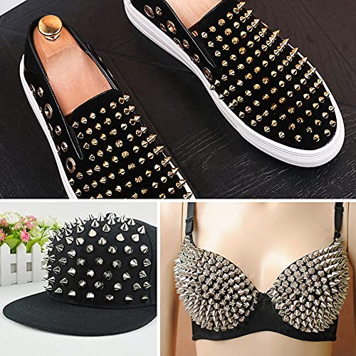 300Pcs 8Mm Acrylic Bullet Cone Spike Studs Bead Decorative Rivets Pyramid Beads Craft Spikes For Clothing #TOP4