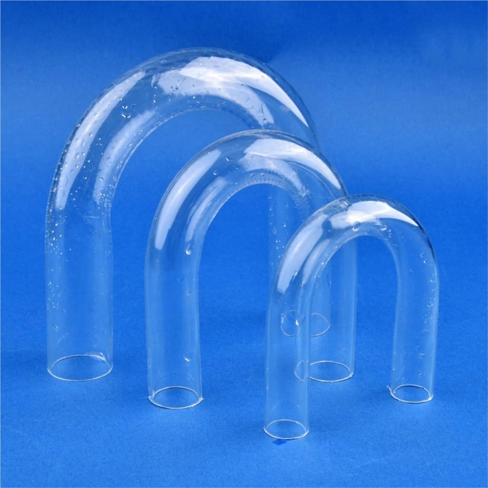 Conector de tubo para peces de acuario, 2 piezas de accesorios de tubería de acrílico en forma de U for acuario, conector de codo transparente for pecera, accesorios de tubo de aire en forma de U, 1 p