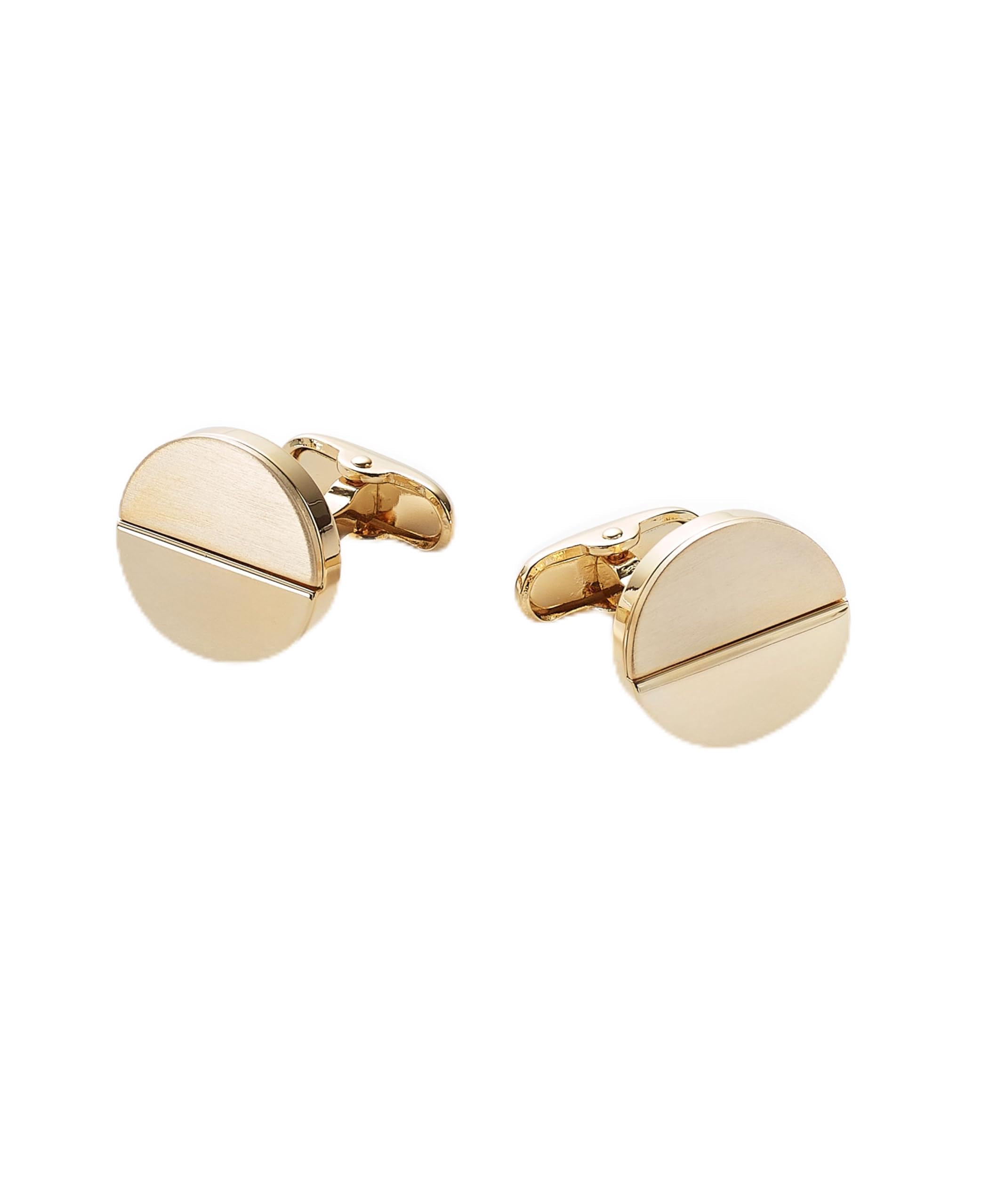 THE SAVILE ROW COMPANY LONDON Gemelos circulares chapados en oro de 18 quilates para hombre