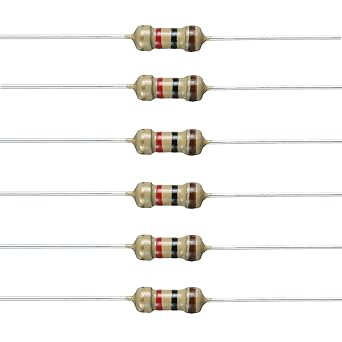 BOJACK 1K Ohm Resistors 1/2 W 5% Carbon Film Single Resistor Pack of 200