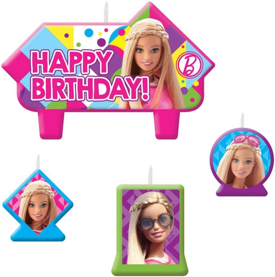 Barbie Sparkle Birthday Candle Set 4pcs