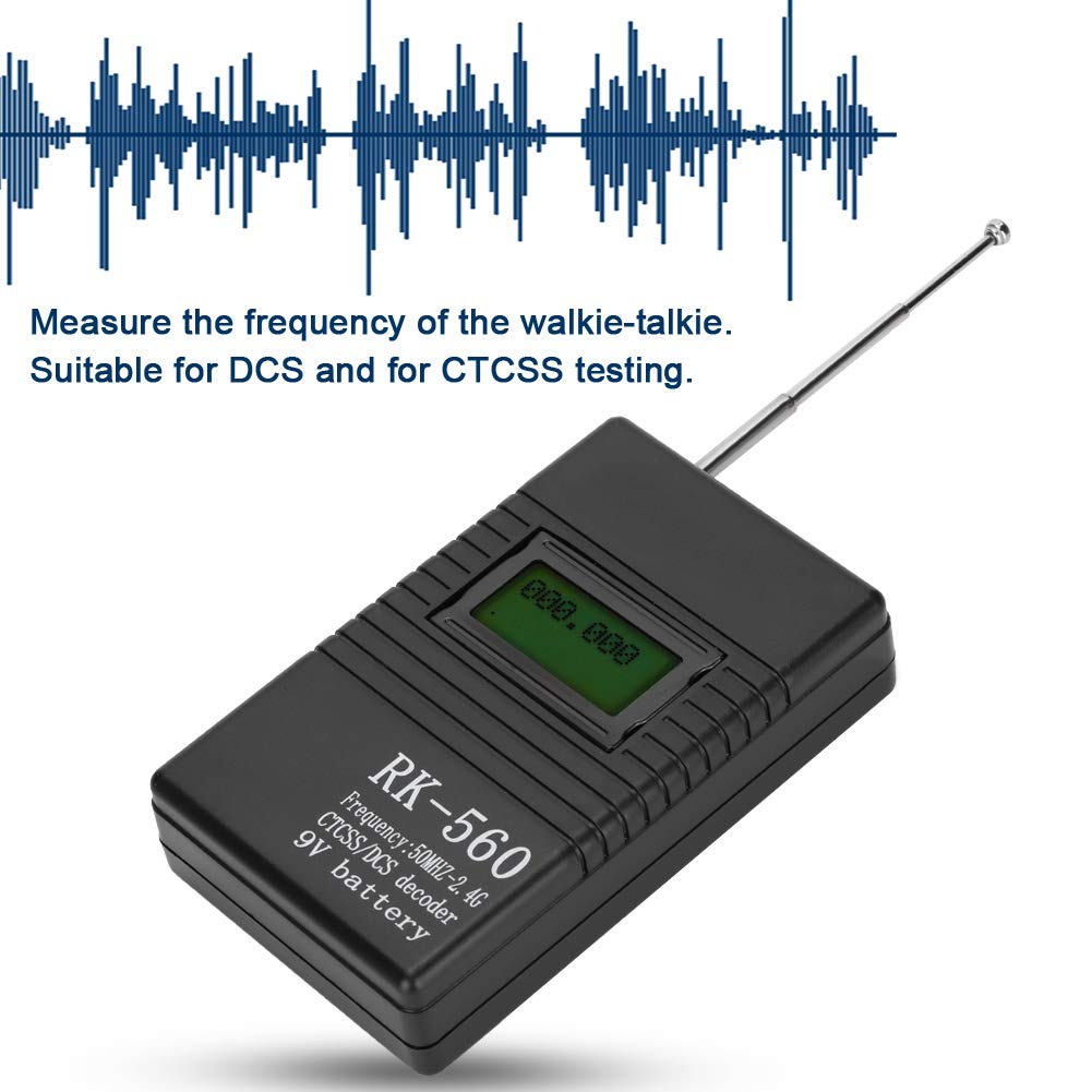 Contatore di frequenza da 50 MHz-2,4 GHz, misuratore di frequenza radio portatile, con antenna, misuratore di frequenza portatile, adatto per DCS e test CTCSS