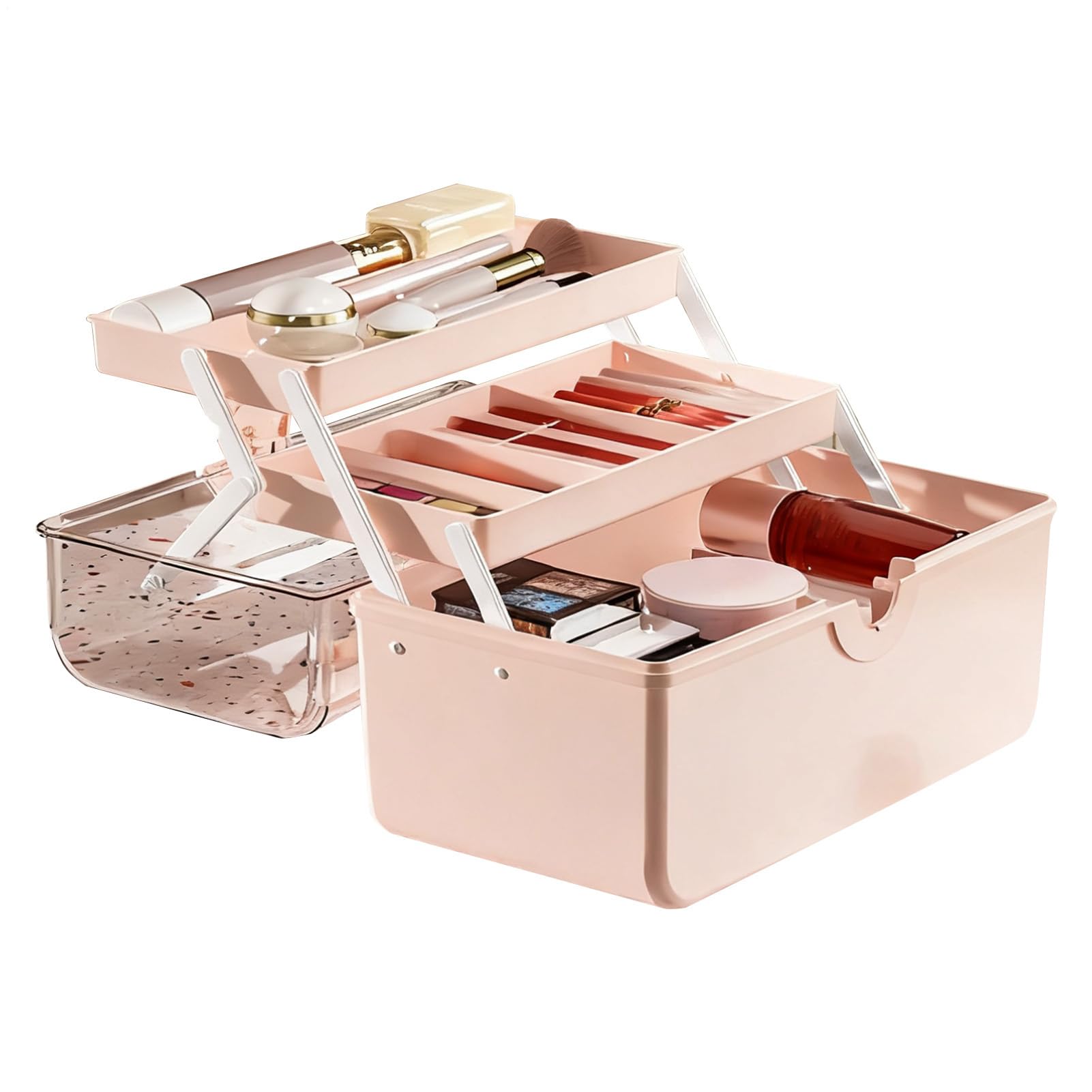 Fournitures d'ongles et boîte à cheveux anti-poussière avec organiseur de bureau