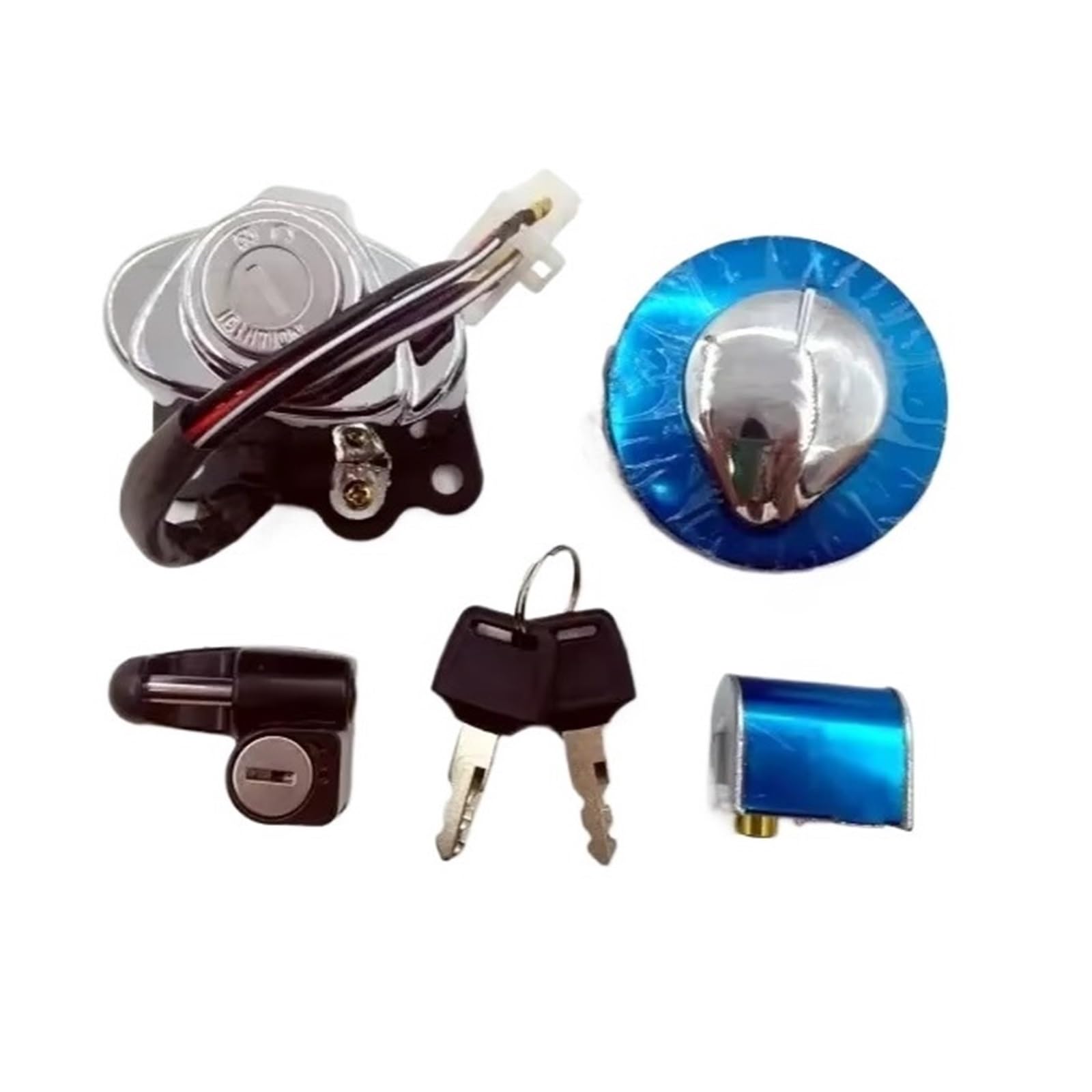 Moto Chiave Accensione Compatibile Con VLX400 1988-2013 Set Di Interruttori Di Accensione Moto Set Chiavi Blocco Dell'interruttore Accensione E Avviamento, Accessori Il Blocco Dell'accensione