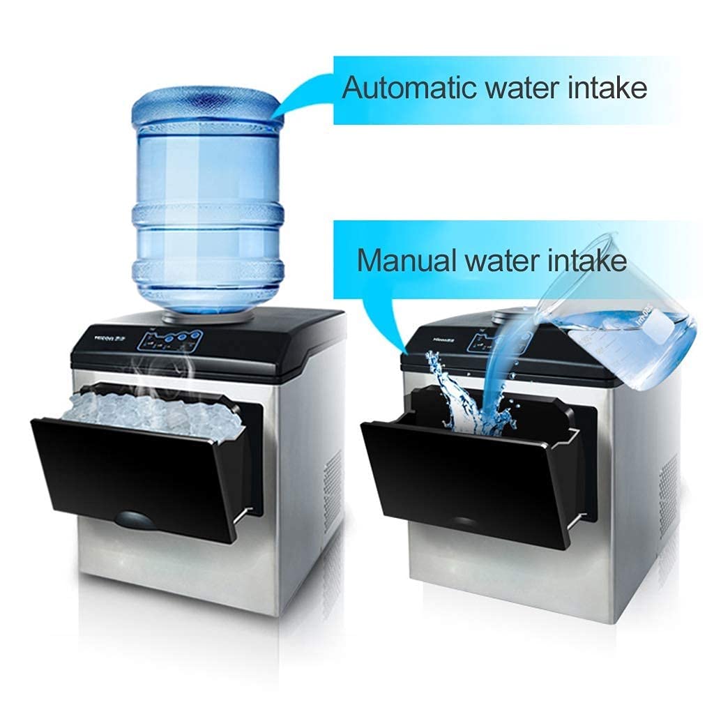Ice Cube Maker Ice Maker With LED Display 2in1 Water Dispenser Built-In Ice Cube Maker Machine Counter Top Up To 25kgs 8-12 Min on Fridge.com - View 2