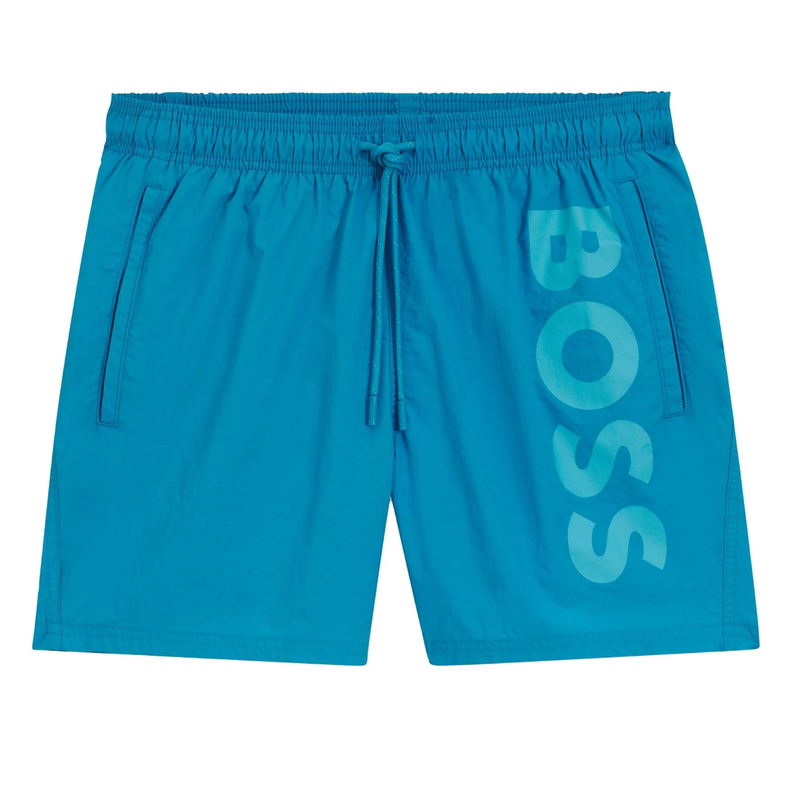 BOSS Mens Octopus Swim Shorts with Bold Branding Turquoise/Aqua M