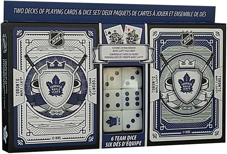 Toronto Maple Leafs Two Decks of Playing Cards & Dice Set