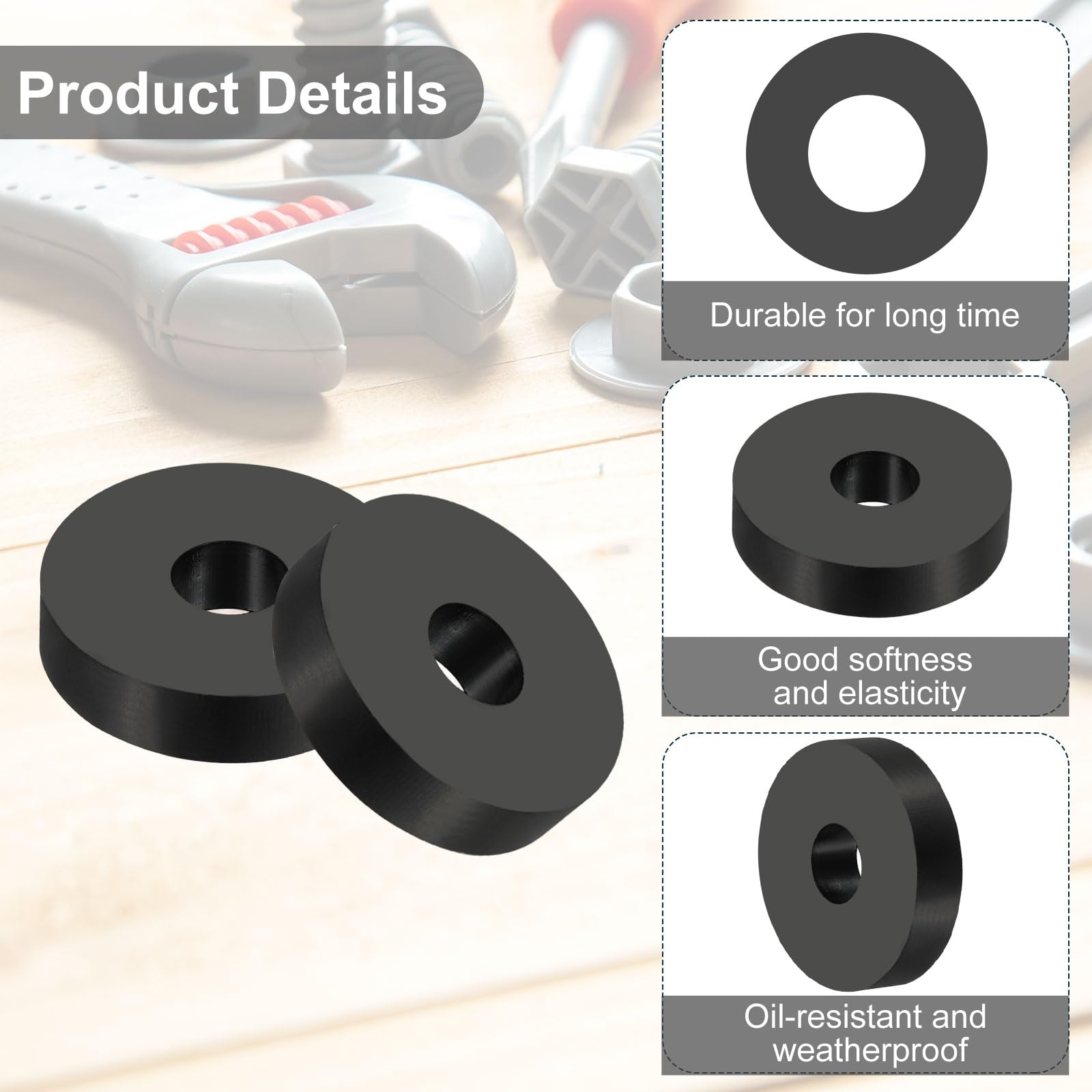 PATIKIL Multi Purpose Rubber Spacer - Image 3