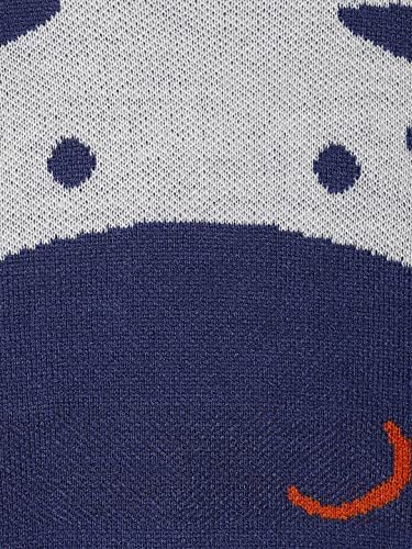 Image of miniklub Baby Round Neck Full Sleeve Knitted Acrylic Sweater (Navy Color)
