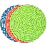 LAMTWEK Hundefrisbee, 3 Stück Ø20cm Dog Disc, Robustes Hunde Frisbee aus Sicheres Seil aus Natürlicher Baumwolle, Perfekt Interaktives Spielzeug zum Werfen von Hunden, Ausbildung, Spielen und Fangen